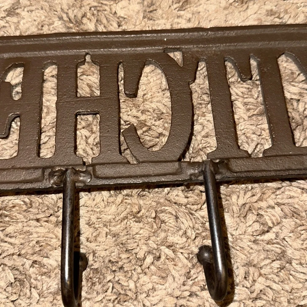 Iron kitchen hook rack
